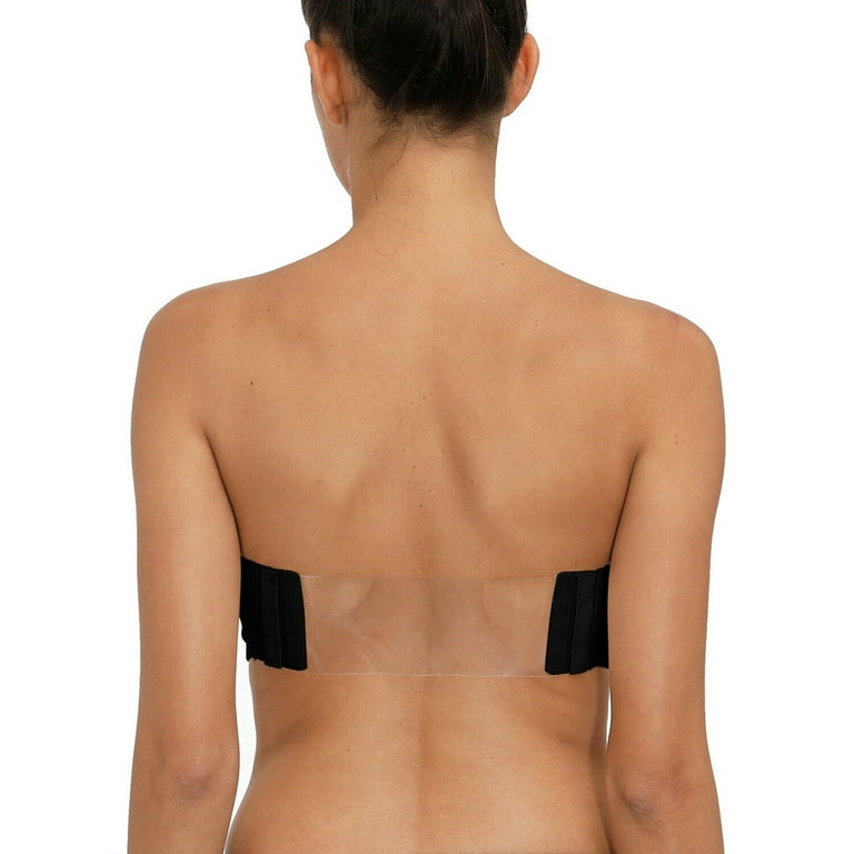 Women's Strapless Backless Clear Back Straps Full Figure Coverage