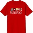 thumbnail image 4 of Beetlejuice Chibi Character Line-Up Men's Red Crew Neck Short Sleeve Tee-Large, 4 of 6