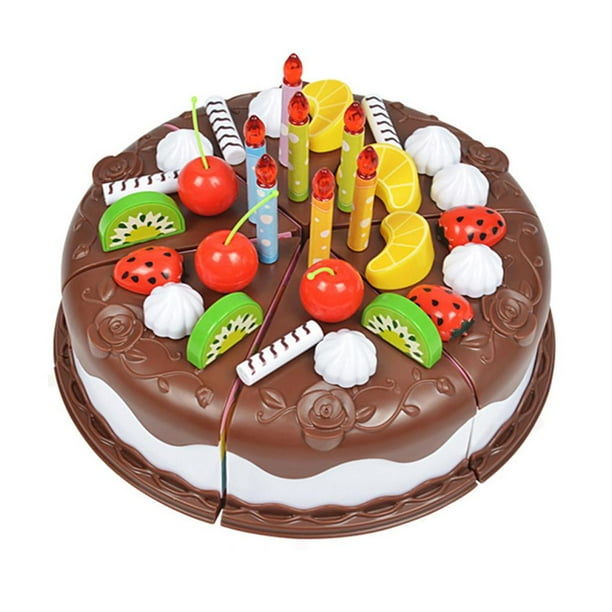 De Simulación De Pastel De Cumpleaños, Juego De Cocina De Juguete Para  Niños Y Niñas, Juego De Simulación, Juguetes Para Cortar Pasteles Para  Bebé,