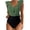 Army Green, variant on One Piece Swimsuit Women Tummy Control Ruched V Neck Ruffled Bathing Suits Swimwear