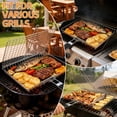 thumbnail image 5 of Grill Basket, Grill Baskets for Outdoor Grill with Detachable and Foldable Handle, Heavy Duty Grill Basket Outdoor Grill Camping BBQ Rack for Fish Vegetable, Birthday Gifts for Men Dad Husband, 5 of 8