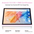 thumbnail image 7 of 10 Inch Tablet Android 15 Tablets With Case Stylus 8GB (3+5 expansion) RAM+32GB ROM Support 1024GB Expand, 6000mah Battery 10 IN Android Tableta, 2MP+8MP Dual Camera WiFi-6 BT5.0， 10.1'' IPS HD Touch, 7 of 7