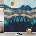 thumbnail image 2 of Idea4wall 3pcs Nordic Style Mountain & Sunshine Stick Wallpaper Removable Wall Murals Large Wall Stickers for Home Decoration, 72"x72", 2 of 5