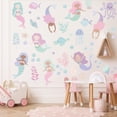 thumbnail image 1 of Adhesivos de pared HJKlove Under The Sea, diseño de sirenas y medusas, 1 of 6