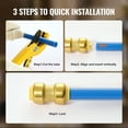thumbnail image 4 of VEVOR Pipe Fittings, 1/2" 25PCS (10xStraight, 10xElbows, 5xTees) Brass Pipe Fittings, Push-Fit Pipe Connector Brass Air Fittings, Plumbing Fittings Adapter for Heating/Shower Systems, Water Pipes, 4 of 8