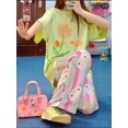 thumbnail image 1 of Pijama de franela de Anime Sanrio para mujer, pantalones flotantes de lana Kawaii en blanco y negro con dibujos animados, moda de otoño, 2023, 1 of 4