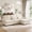 Beige, variant on Hvoonc 98" Modular Sectional Sofa for Living Room, L Shaped Couch with Ottoman Chaise, Chenille Upholstery, Pink