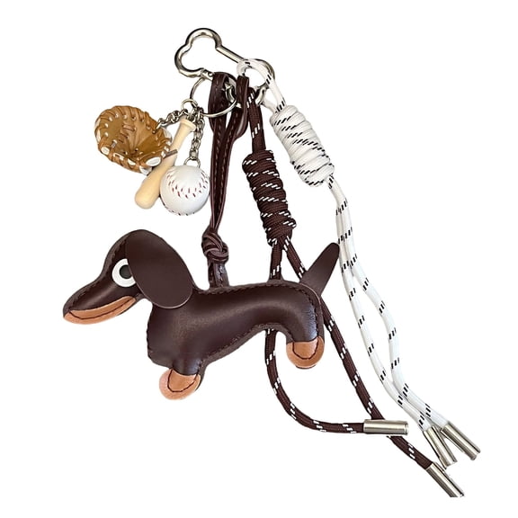 Eye Catching Designs Retro Wiener Dog Keychain Charm Pendant Fine Craftsmanship in Portable Designs Daily Casual Use