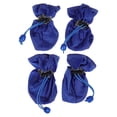 thumbnail image 1 of 4 piezas de botas impermeables antideslizantes para perros Botines para mascotas de todas las estaciones para perros pequeños a medianos talla L (azul), 1 of 5