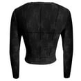 thumbnail image 4 of DuoJiaJ New Lace Tops Sexy Solid Color Women's Casual Inner Wear Long Sleeved Mesh Bottoming Shirts Women’s Crop Tops Black, 4 of 5