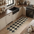 thumbnail image 5 of UERMEI 2'x6' Checkered Easy Jute Runner, 2x6 Kitchen Runner Rug Non Slip Washable Outdoor Rug for Entryway Indoor, Checkerboard Black Indoor Outdoor Carpet for Hallway 6ft Entry Front Door, 5 of 11