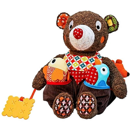 Woodours Baby Activity Rattle and Teether Bear