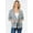 Gray, variant on Excellentop Women's V Neck Open Front Frayed Fringe Cardigan Plunge Sweater with pockets