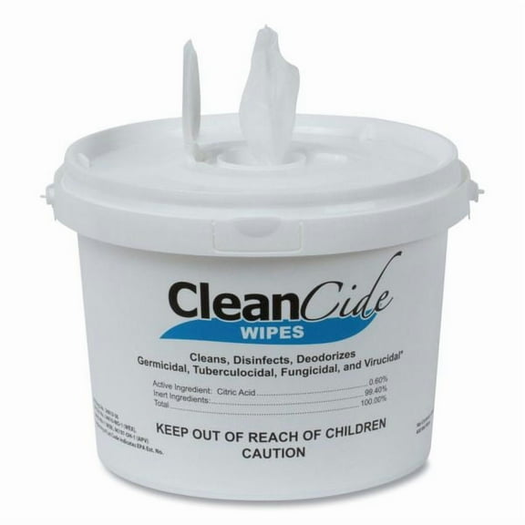 1 piece Wexford Labs CleanCide Disinfecting Wipes, 1-Ply, 8 x 5.5, Fresh Scent, White, 400/Tub, 4 Tubs/Carton