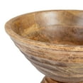 thumbnail image 7 of Creative Co-Op Boho Wood Pedestal Serving Bowl, Light Brown Finish, 7 of 7