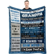 Grandpa Gifts, Gifts for Grandpa, Best Grandpa Gifts, Grandpa Birthday Gifts, Great Grandpa Gifts from Grandchildren Granddaughter Grandson, Unique Gift for Grandpa, Grandfather Gift Blanket 60”x50”