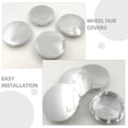 thumbnail image 4 of unbranded 4Ud Cubiertas Para Centro De Plásticas Color Plata Accesorios Para Llantas Fácil Y Uso, 4 of 8