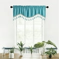 thumbnail image 6 of Viflosae Curtains for Bedroom with Tassel Elegant Fringed Window Curtains --Patterned Rod Panels - Stylish Short Drapes Boho Curtains Summer Decorations for Living Room, 6 of 9