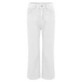 thumbnail image 5 of Women's Ripped Skinny Jeans, High Waisted Stretchy Denim Pants, 2025 American Retro Fashion Slim Fit Jeans, White, 5 of 5