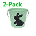 thumbnail image 2 of BiFandian 2-Pack Metal Easter Buckets with Handle, Bunny Decoration Candy Storage Pail, Ideal for Easter Basket Stuffers, Eggs and Candies, 2 of 7