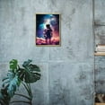 thumbnail image 2 of Nawypu Framed Astronaut Wall Art Space Pop Culture Graffiti Street Art Painting Wall Decor Canvas Prints Modern Gifts For Man Artwork Space Boys Room Home Decor For Bedroom Living Room Office, 2 of 4