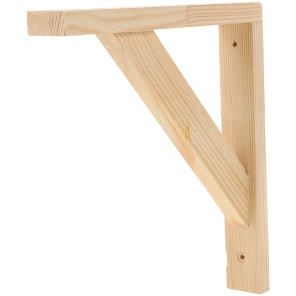 HEMOTON Wooden Wall Shelf Bracket for Home Use Durable Beige Saving Design 7.9 Inches