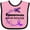 Pink and Black, variant on Inktastic Fibromyalgia Awareness butterfly ribbon Boys or Girls Baby Bib