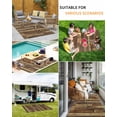 thumbnail image 5 of Outdoor Rug 4x6 ft Rustic Farmhouse Waterproof Outdoor Patio Rug Mat Non Slip Outside Area Rugs Carpet for RV,Camping,Porch,Deck,Pool,Balconybackyard,Brown Wood Textured, 5 of 9