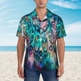 thumbnail image 2 of Kll Men'S Hawaiian Shirt Short Sleeve Button Down Beach Shirts-Watercolor Mandala, 2 of 7