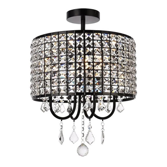 Elise 14 inch flush mount in black