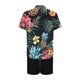 thumbnail image 5 of Mens Camisas de Manga Larga Casual Elegante Cuadrado Girar Hacia Abajo Cuello Botón Blusa, Verano de Spandex, 5 of 5