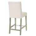 thumbnail image 5 of WestinTrends Hayes Counter Height Chairs, Linen Upholstered Button Tufted Kitchen Counter Bar Stools with Back Solid Wood Legs, Beige, 5 of 11