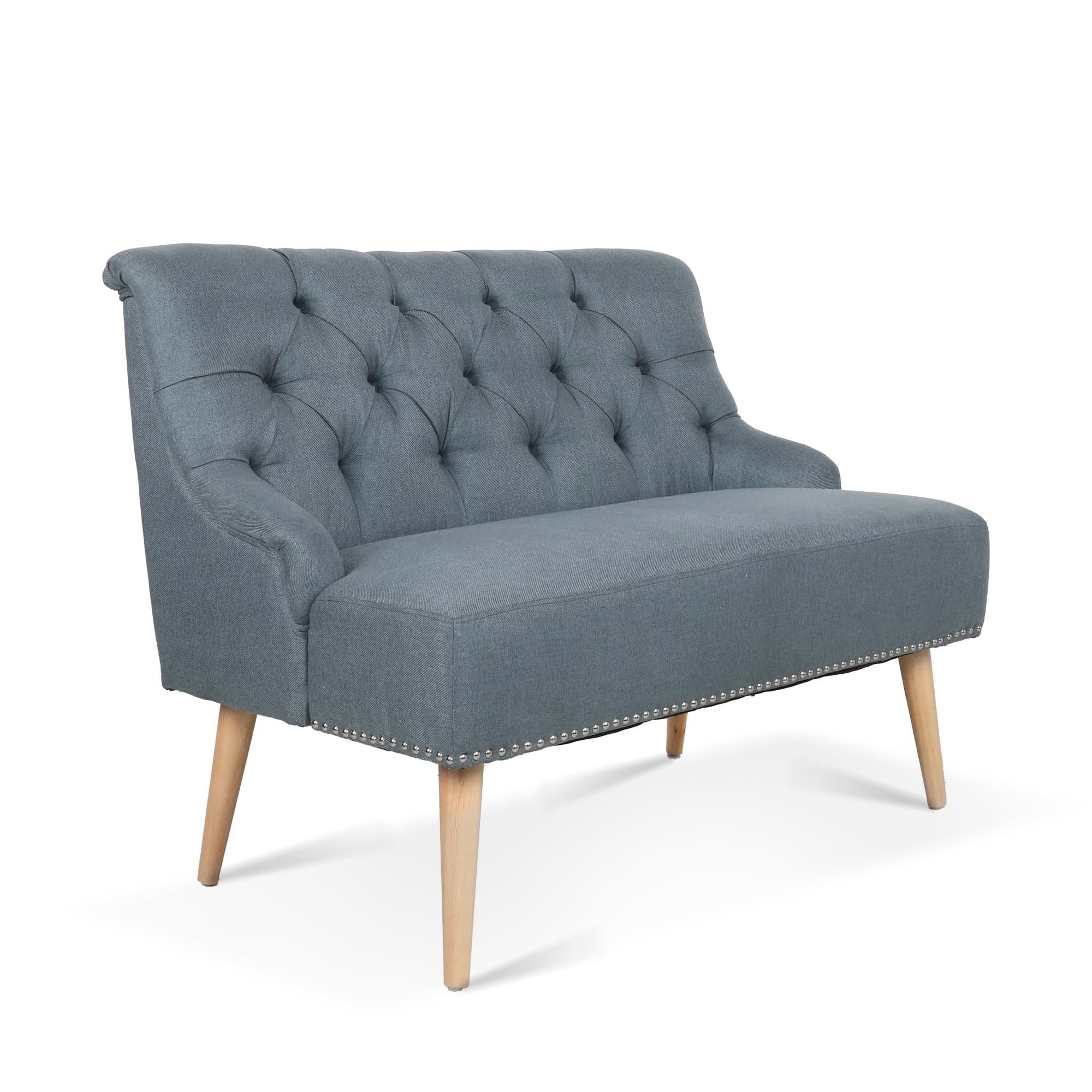 Kadyn 35'' Armless Loveseat Sofa, 2-seat Love Fabric Sofa for Living Room, Mid-Century Upholstered Fabric Double Sofa with Birch Leg, Green Kadyn 35'' Armless Loveseat Sofa, 2-seat Love Fabric Sofa for Living Room, Mid-Century Upholstered Fabric Double Sofa with Birch Leg, Green