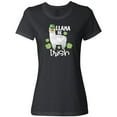 thumbnail image 3 of Inktastic St. Patrick's Day Llama Be Irish with Green Shamrocks Women's T-Shirt, 3 of 5
