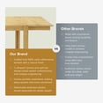 thumbnail image 6 of Mopio Logan Solid Wood 104" Extendable Dining Table, Modern Farmhouse Solid Rubberwood with light wire brush for Dining Room and Kitchen, 6 of 10
