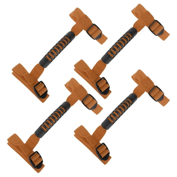Roll Bar Grab Handles for Jeep Wrangler 1987-2021 Grip Handle Holder Nylon Orange 4 Pcs