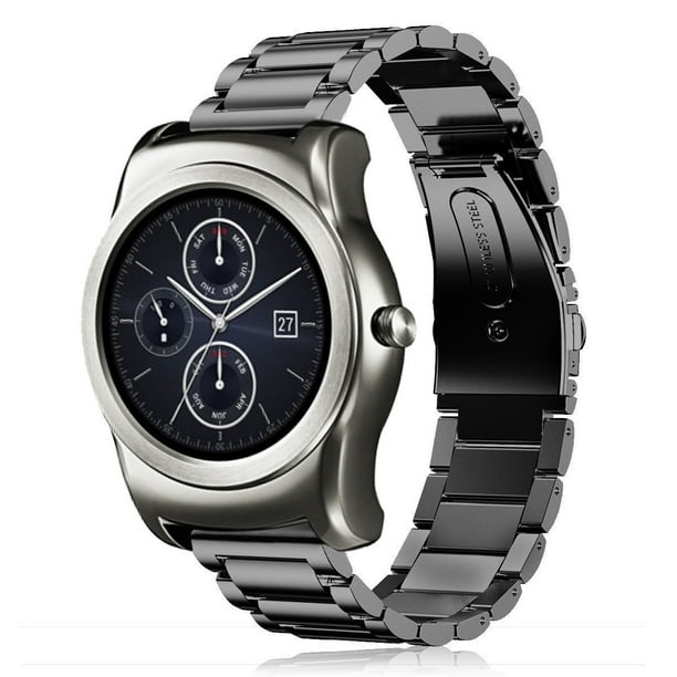 Mignova Lg Warch Urbane Replacement Band Mignova Solid Stainless Steel Link Bracelet Replacement Band Strap With Durable Folding Clasp Forlg Watch R W100 Watch Urbane W150 Black Walmart Com Walmart Com