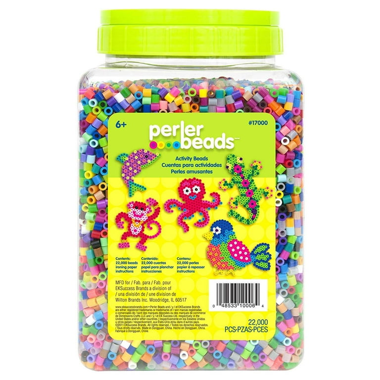 Perler Beads Bulk Assorted Multicolor Fuse Beads for Kids Crafts, 22000 pcs