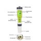 thumbnail image 2 of 3 in 1 Electronic pH Meter, pH/EC/Temperature Water Quality Tester, 0-14 pH Measurement Accuracy, 2% Reading Accuracy, Set 0-19999 PPM, for Swimming P, 2 of 5