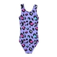 thumbnail image 4 of TiaoBug Kids Girls One Piece Ballet Dance Gymnastics Leotard Bodysuit Leopard Printed Tankini Jumpsuit, 4 of 6