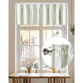 thumbnail image 5 of Sage Green White Geometric Stripes Kitchen Valances for Windows Minimalist Modern Art Valance Curtains&nbsp; for Kitchen /Living Room/Bedroom/ Bathroom Decor, 54"x18 " ,Rod Pocket 1 Panel,, 5 of 7