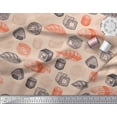 thumbnail image 2 of Soimoi Poly Georgette Fabric Grains & Fish Food Print Fabric by The Yard 42 Inch Wide, 2 of 3