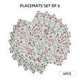 thumbnail image 2 of Placemats Set Of 4 / 6, Fairy Floral Placemats For Dining Table Indoor/Outdoors Heat Resistant Washable Placemats 18" X 12", 2 of 8