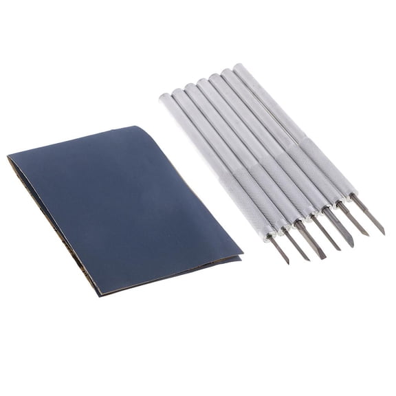 7pcs Pieces Steel & Wood Engraving Tools for rubber, small pumpkin, Soap, Vegetables and for Kids & Beginners with Reusable Storage Case