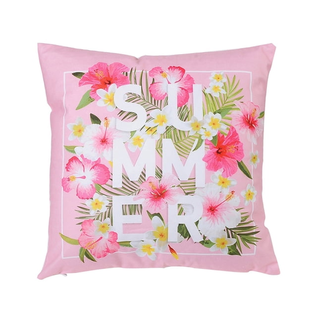 Funda de almohada de lana de 45 * 45 cm, funda de almohada decorativa con estampado floral hermoso para el sofá del hogar (# 3)