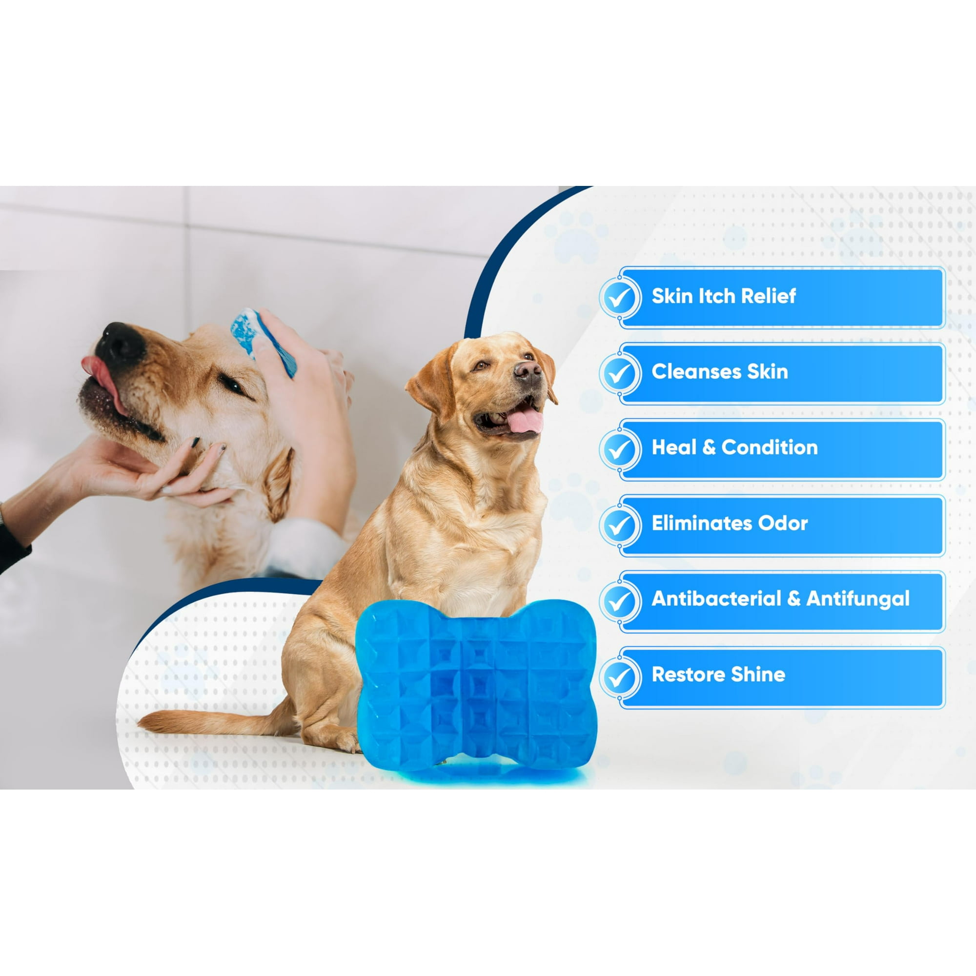 Natural Dog Soap Bar Gentle Luxurious Easy Rinsing 6 oz. Oversized Bar 2 Pack Made in USA