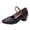 A-Black648, variant on Womens Heeled Sandals Elegant Plush Closed Toe Ankle Buckle Soft Padded Footbed Heeled Sandals Stable Summer Office Work Sandals