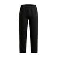 thumbnail image 5 of Men Soft Knit Cargo Sweatpants Sevevn Oversized Side Patch Utility Pockets Elastic Waist Wide Straight Leg Solid Loose Trousers For Street Sports And Daily Relax Wear, 5 of 8
