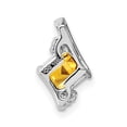 thumbnail image 3 of Auriga Sterling Silver Antique Cushion Citrine and Diamond Pendant for Women, 3 of 5