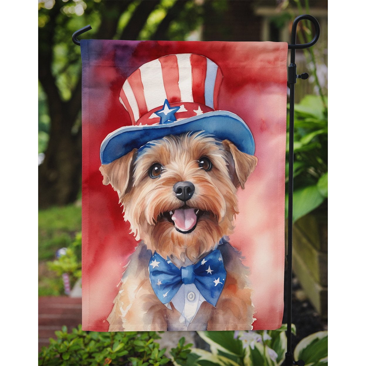 Norfolk Terrier Patriotic Garden Flag 11.25 in x 15.5 in